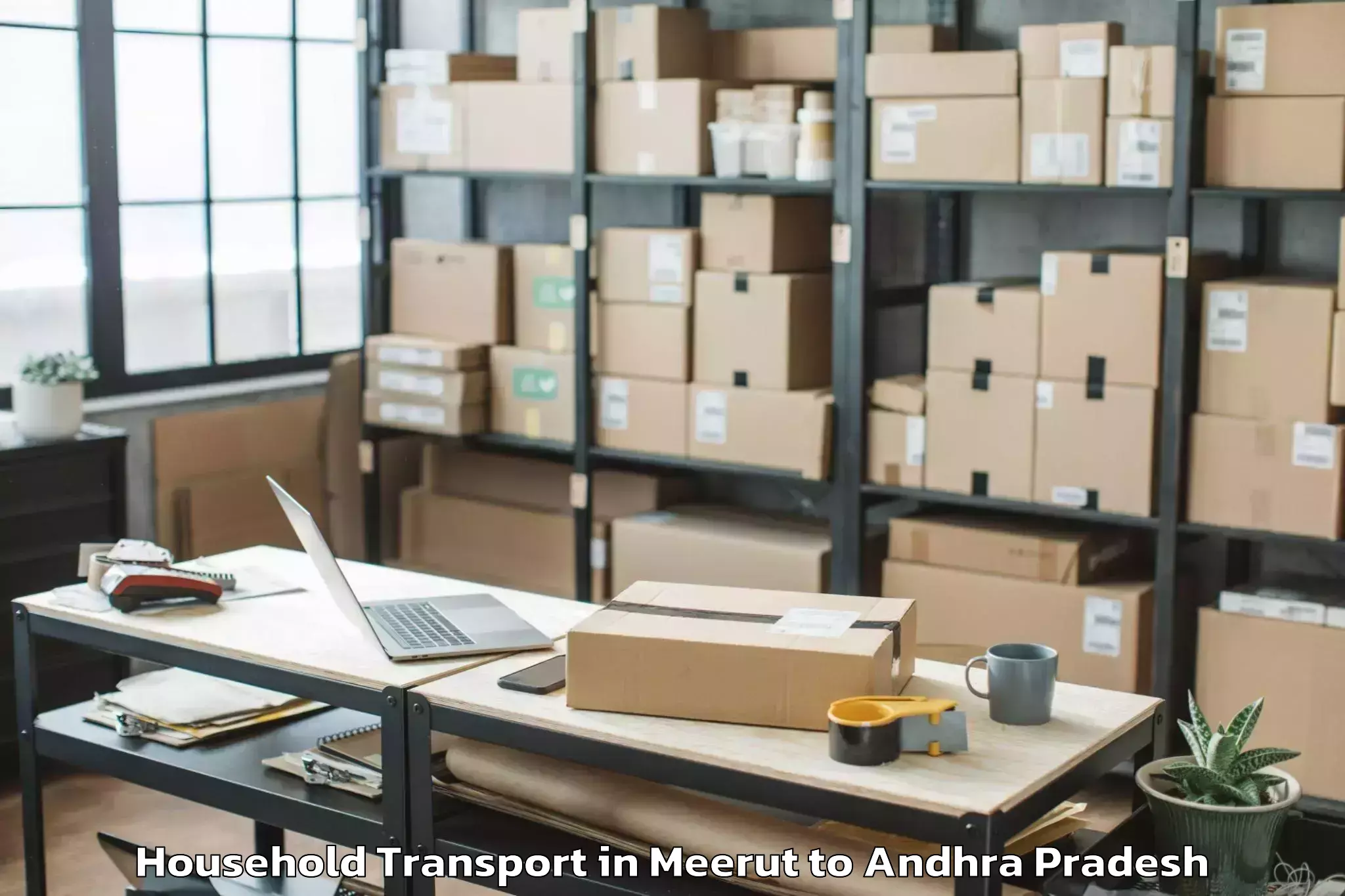 Hassle-Free Meerut to Vemulapalli Household Transport